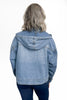 The Tate Long Sleeve Hooded Denim Jacket - Light Blue
