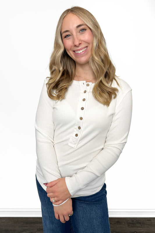 ALB Custom Women’s Classic Ribbed Henley Top