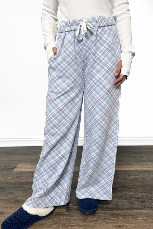 ALB Custom Women's Plaid Print Wide Leg Pants - Two Inseams