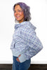 ALB Custom Women's Plaid Print Quarter Zip Hoodie