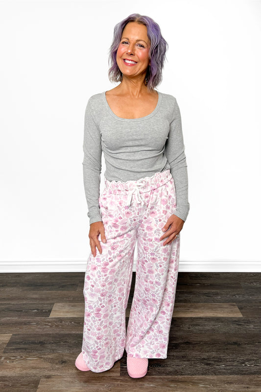 ALB Custom Women's Floral Print Wide Leg Pants *Two Lengths*