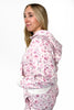 ALB Custom Women's Floral Print Quarter Zip Hoodie