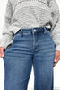 The Harbor from Risen: Mid-Rise Tummy Control Wide Leg Cuffed Corduroy Denim