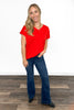 Women's Modern Ribbed Short Sleeve Top