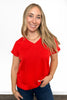 Women's Modern Ribbed Short Sleeve Top
