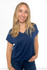 Women's Modern Ribbed Short Sleeve Top