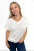 Women's Modern Ribbed Short Sleeve Top