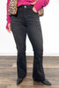 The Gwen from Lovervet *Three Length* Mid-Rise Tummy Control Flare Black Denim *Final Sale*