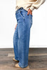 The Kelsey from Risen: High-Rise Pleated Slouchy Wide Leg Denim