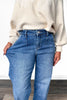 The Kelsey from Risen: High-Rise Pleated Slouchy Wide Leg Denim