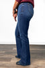 The Julia from Risen: Mid-Rise Tummy Control Flare Denim