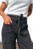 The Dixon from Risen: High-Rise Barrel-Cargo Crop Wide Leg Black Wash Denim *Final Sale*