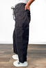 The Dixon from Risen: High-Rise Barrel-Cargo Crop Wide Leg Black Wash Denim *Final Sale*