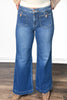 The Penny from Risen: Mid-Rise Front Patch Pocket Wide Leg Denim