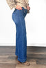 The Penny from Risen: Mid-Rise Front Patch Pocket Wide Leg Denim