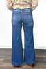 The Penny from Risen: Mid-Rise Front Patch Pocket Wide Leg Denim