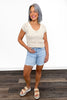 The Lennie by Ava Lane: *Two Lengths* High-Rise Tummy Control Distressed Denim Shorts