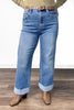 The Kiara from Lovervet: Super High-Rise Wide Leg Cuff Denim