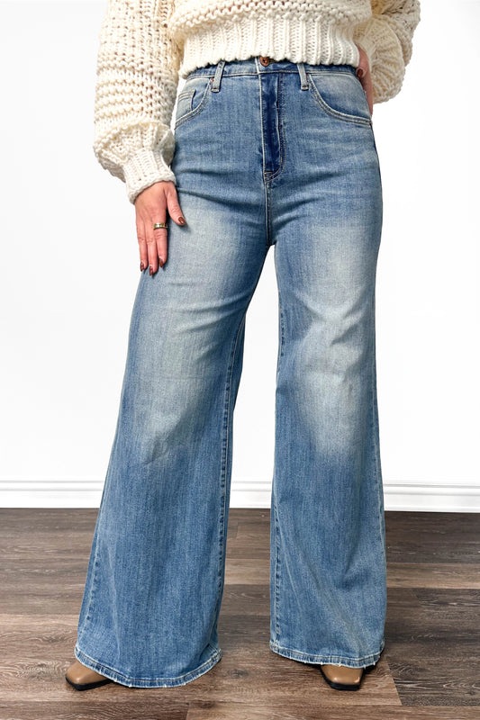The Shay from Saige High-Rise Super Wide Leg Denim