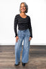 The Donna from Saige: High-Rise Tummy Control Wide Leg Denim