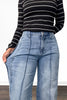 The Donna from Saige: High-Rise Tummy Control Wide Leg Denim
