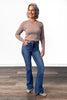 The McKenzie from Lovervet: High-Rise Tummy Control Flare Denim