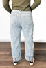 The Krystal from Saige: High-Rise Barrel Leg Wide Cuff Denim