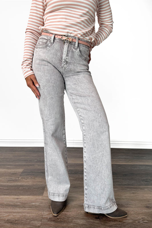 The Maisie from Saige High-Rise Tummy Control Straight Leg Denim