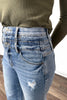 The Diane from Saige: High-Rise Tummy Control Double Waist Wide Leg Denim