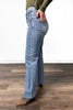 The Diane from Saige: High-Rise Tummy Control Double Waist Wide Leg Denim