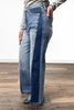 The Linda from Saige: High-Rise Tummy Control Flared Wide Leg with Released Hem Denim