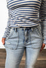 The Margot from Saige: High-Rise Tummy Control Bootcut Denim