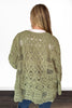 Women's Relaxed Crochet Open Cardigan