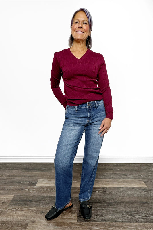 The Sasha from J21 eleven by Risen: High-Rise Ankle Straight Denim