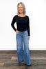 The Drew by Ava Lane:  *Three Lengths* Low-Rise Tummy Control Wide Leg Denim