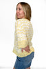 ALB Custom Women's Open Knit Striped Short Sleeve Top