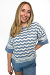 Blue with White Stripes
