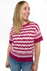 ALB Custom Women's Striped Wave Knit Top