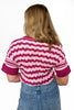 ALB Custom Women's Striped Wave Knit Top