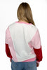 ALB Custom Women's Colorblock Striped Crewneck Sweatshirt