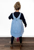Women's Pleated Denim Overall Dress