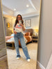Mid-Rise Tummy Control Wide Leg Denim