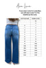 Size chart for Ava Lane jeans comparing Judy Blue and Isabella sizes.