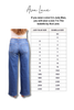 Size conversion chart for Ava Lane jeans showing a back view of a model wearing blue jeans next to a table mapping Judy Blue sizes to Isabella Blue sizes.
