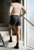 The Lexie by Ava Lane Mid-Rise Black Denim Shorts