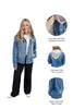 The Misty by Ava Lane Classic Loose Fitted Removable Hood Denim Jacket