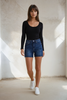 The Marlo by Ava Lane: High-Rise Tummy Control Denim Shorts