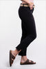 Mid-Rise Tummy Control Cropped Bootcut Vintage Black Jeans