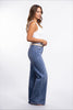 The Lila by Ava Lane High-Rise Tummy Control Wide Leg Angled Seam Jeans in Three Lengths
