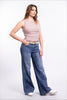 The Scarlet by Ava Lane High-Rise Tummy Control Wide Leg Front Seam Denim Three Lengths